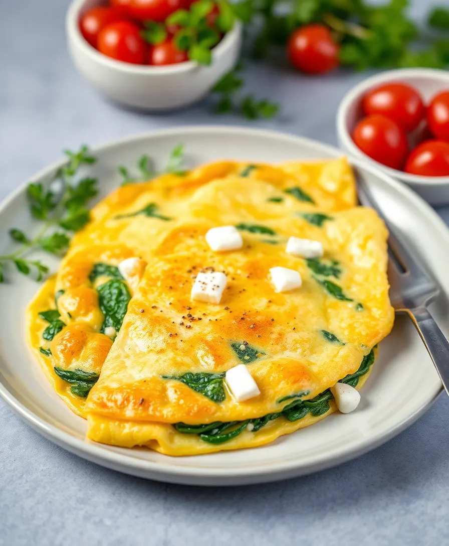 10 Healthy Meals You Can Make in 15 Minutes (Your Taste Buds Will Thank You!) - 2. Spinach and Feta Stuffed Omelette